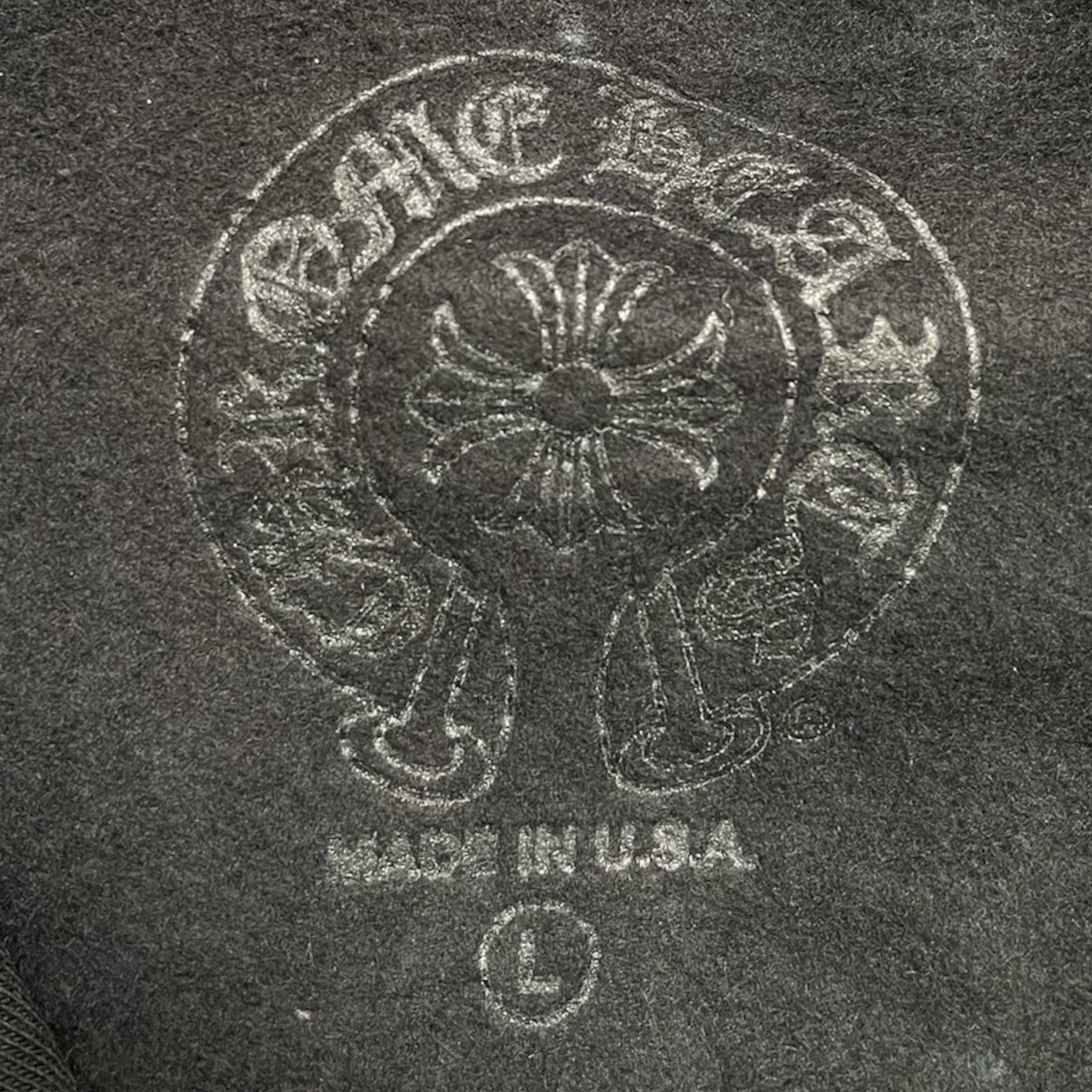 Chrome Hearts 1988 Vertical Logo Zip Up Hooded Sweatshirt Black Brown