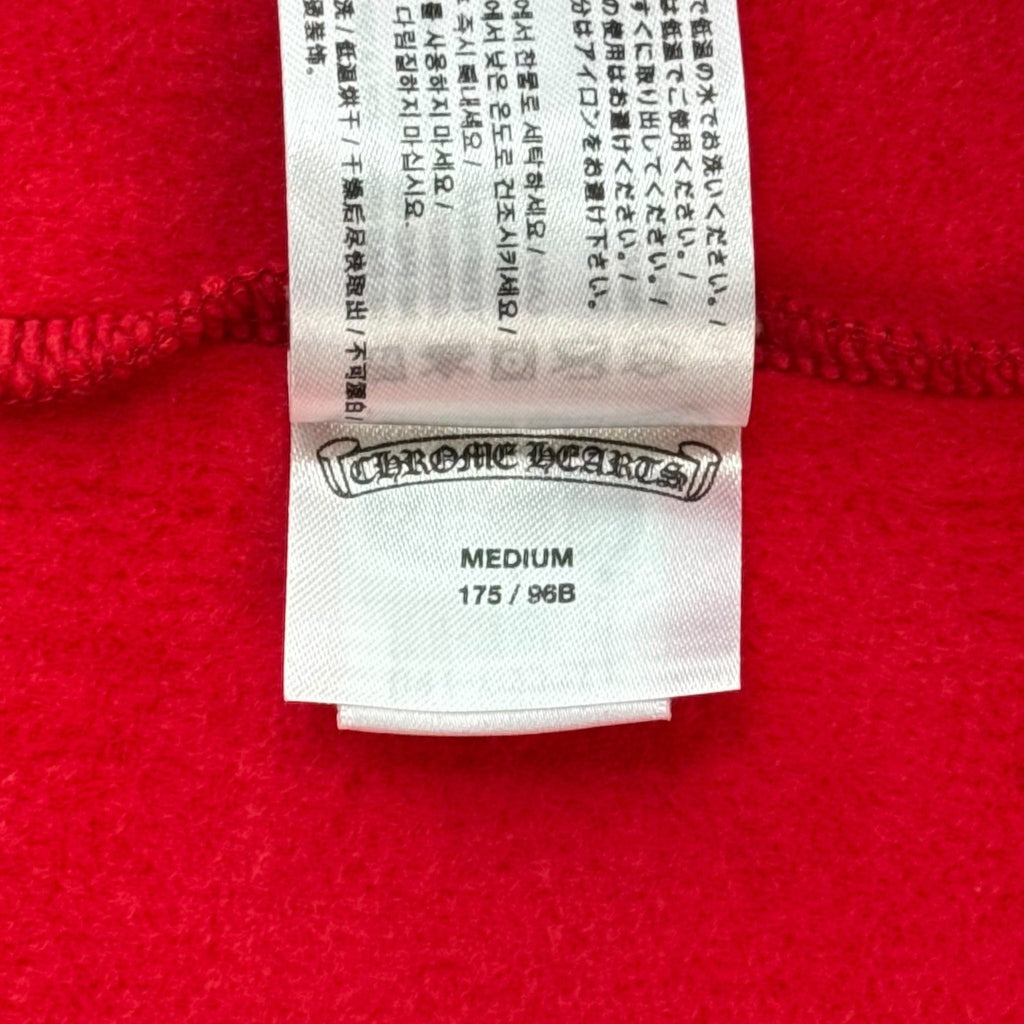Chrome Hearts Scroll Logo Hooded Sweatshirt Red White