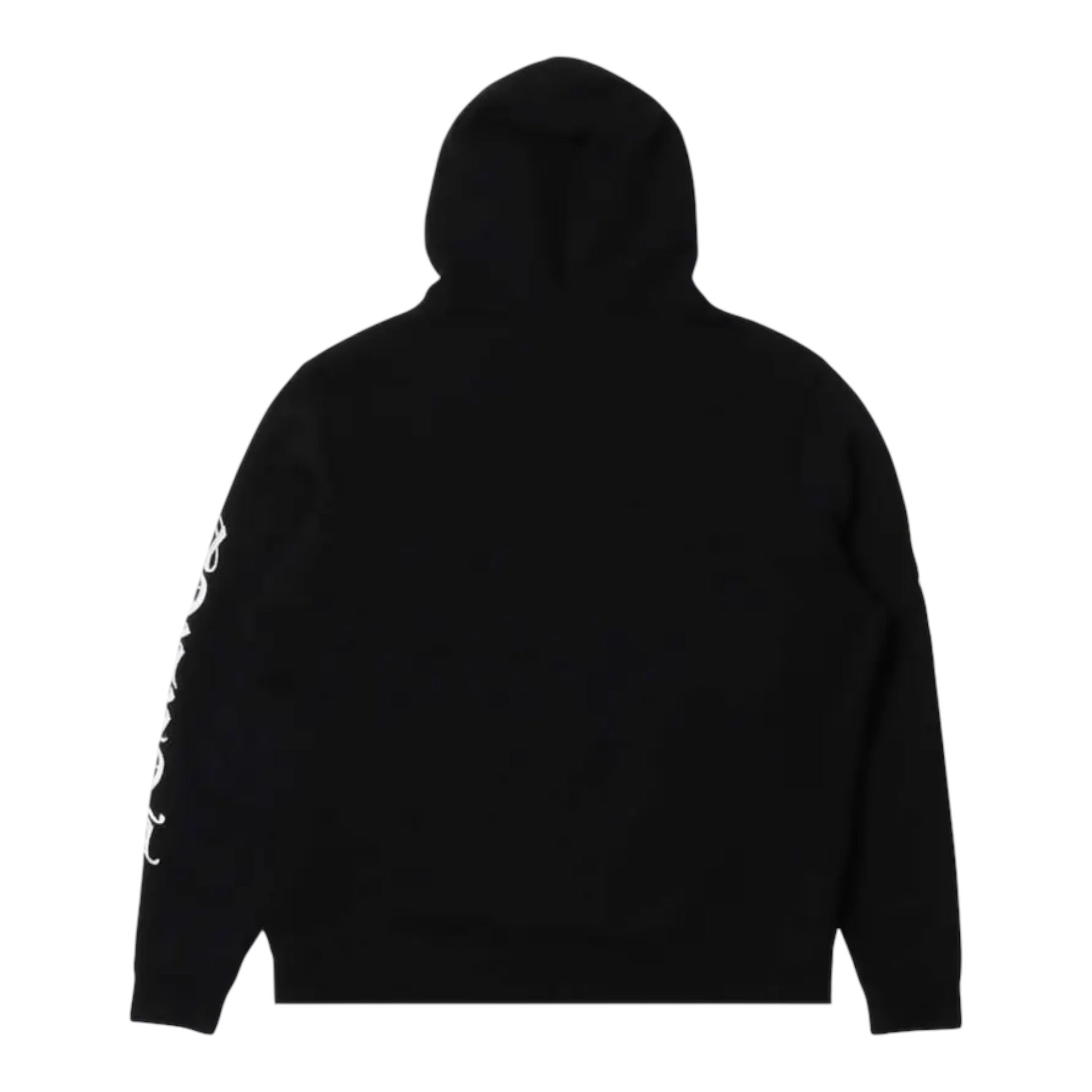 Chrome Hearts Life Sentence Embroidered Logo Cashmere Hooded Sweatshirt Black White