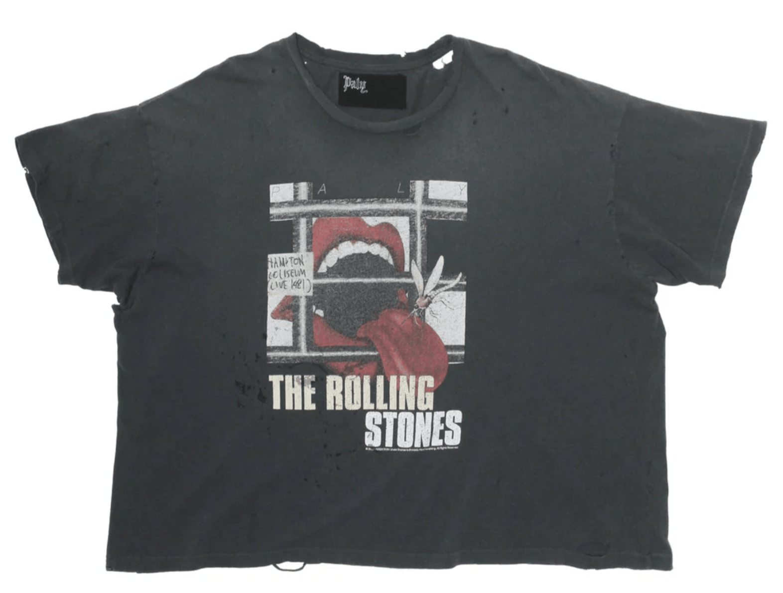 Paly Hollywood Stones Mosquito Tongue Short Sleeve Tee Shirt Black Multi