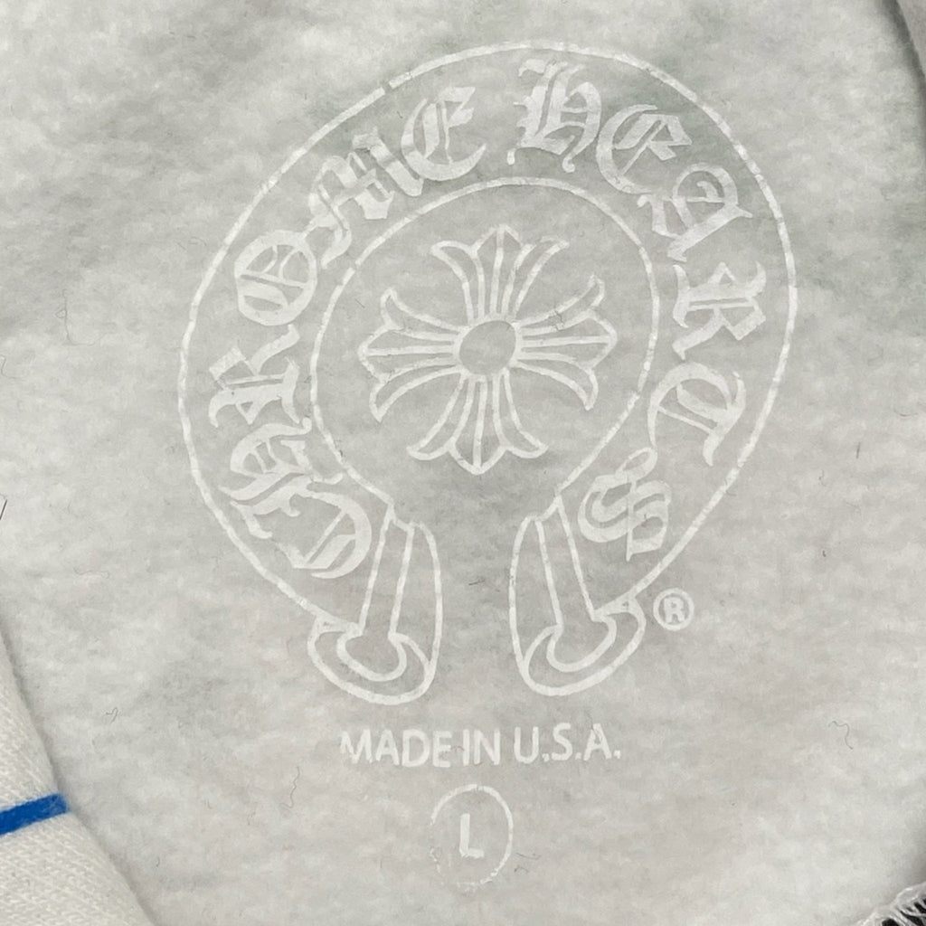 Chrome Hearts Stencil Logo Hooded Sweatshirt White Multi
