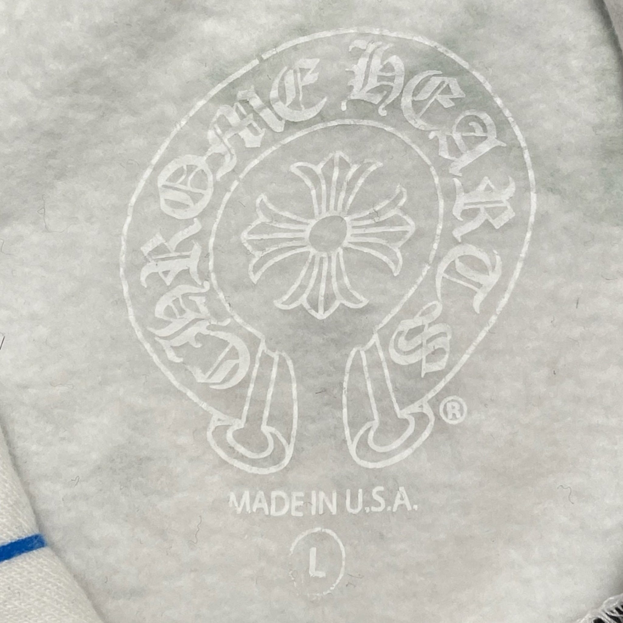 Chrome Hearts Stencil Logo Hooded Sweatshirt White Multi