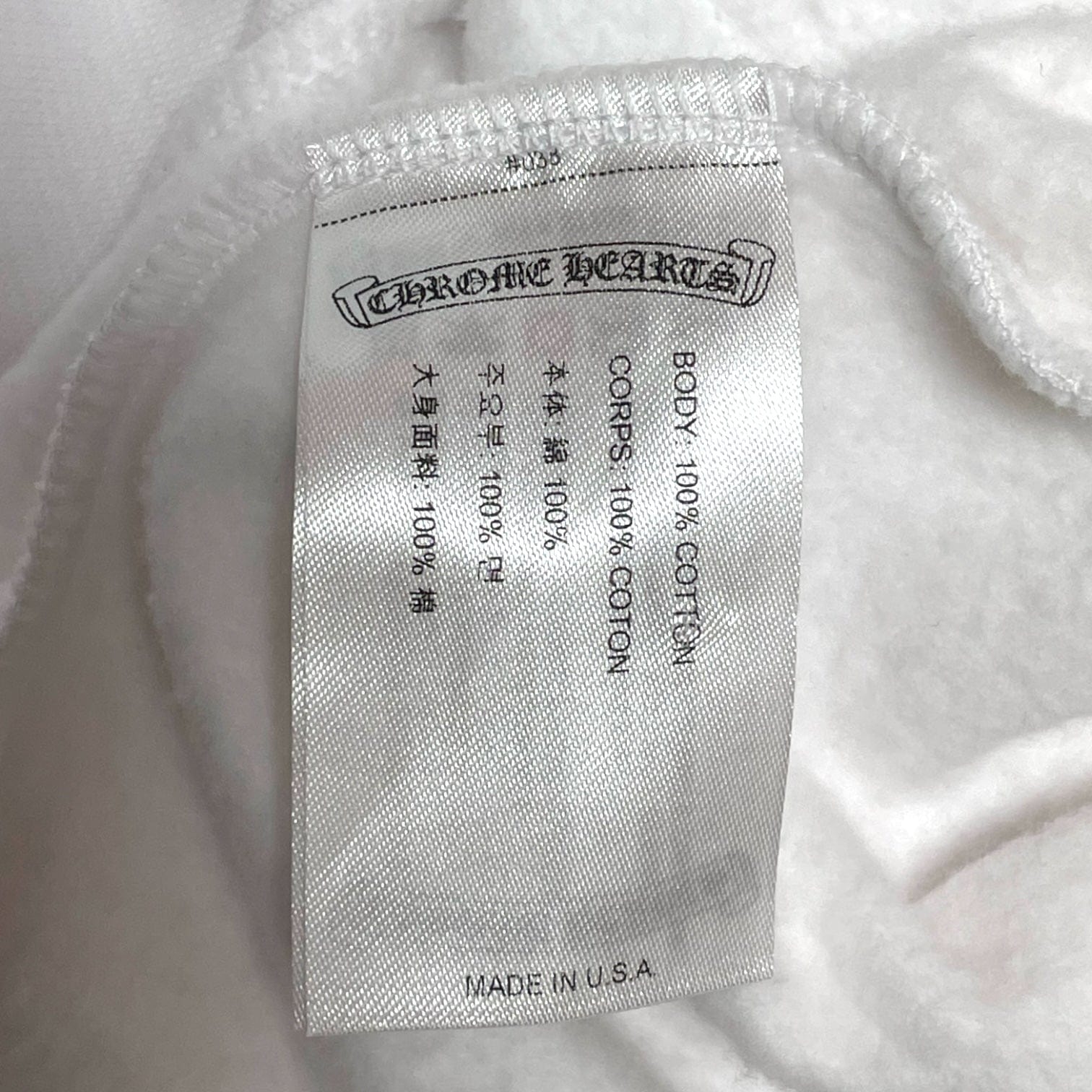 Chrome Hearts NY Rolling Stones Zip Up Hooded Sweatshirt White Blue