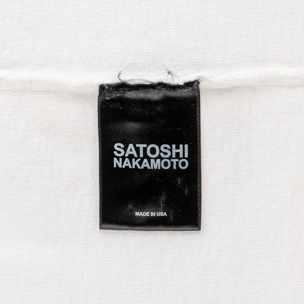 Satoshi Nakamoto A Lot On My Mind Short Sleeve Tee Shirt White Pre-Owned