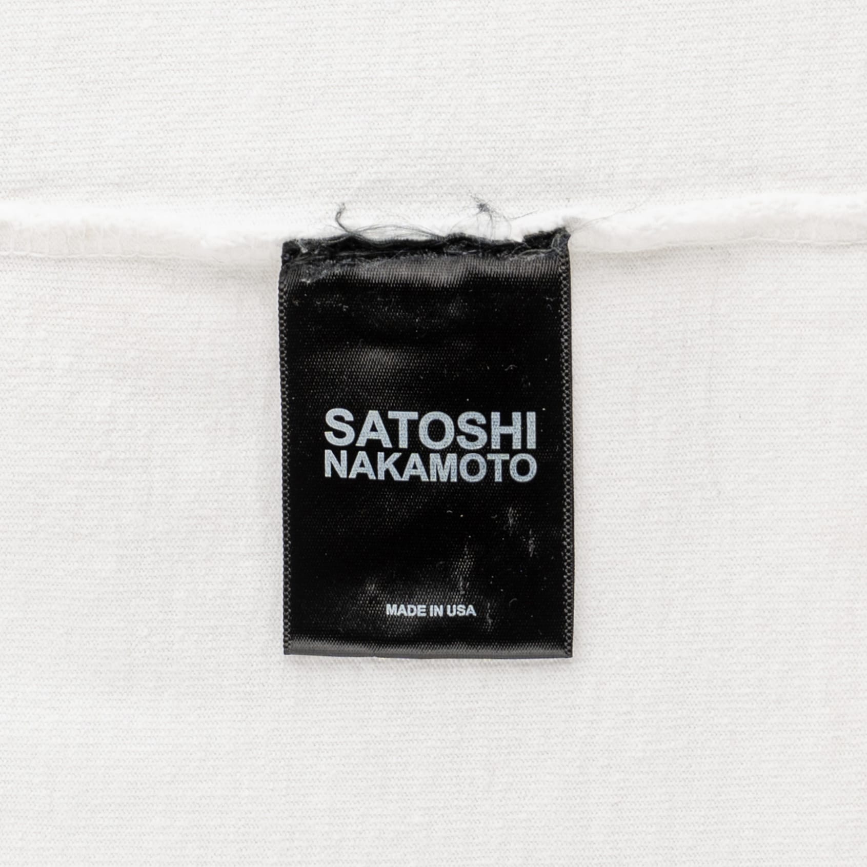 Satoshi Nakamoto A Lot On My Mind Short Sleeve Tee Shirt White Pre-Owned