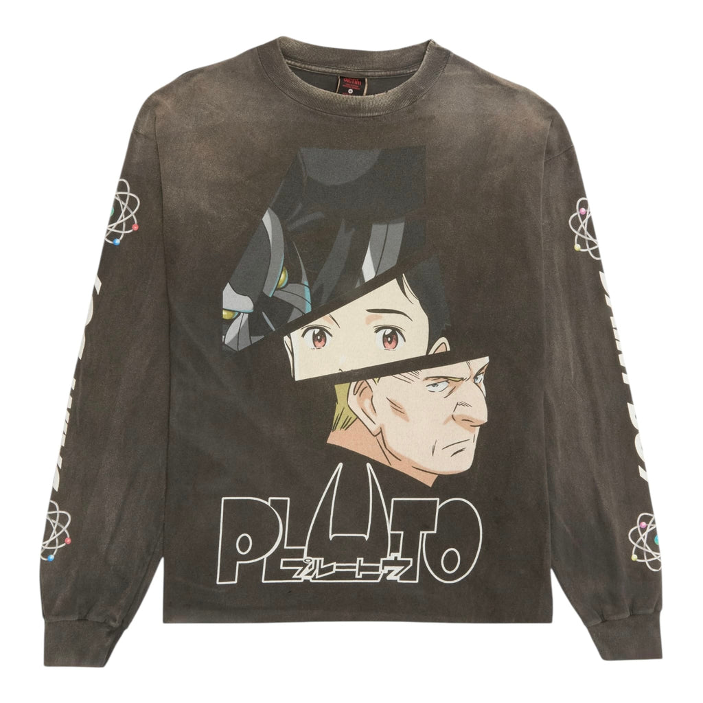 Saint Michael x Pluto Logo Long Sleeve Tee Shirt Black Multi