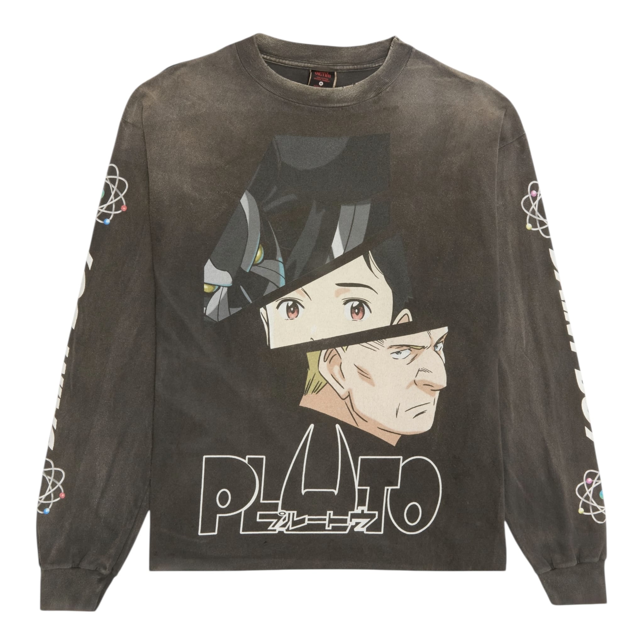 Saint Michael x Pluto Logo Long Sleeve Tee Shirt Black Multi