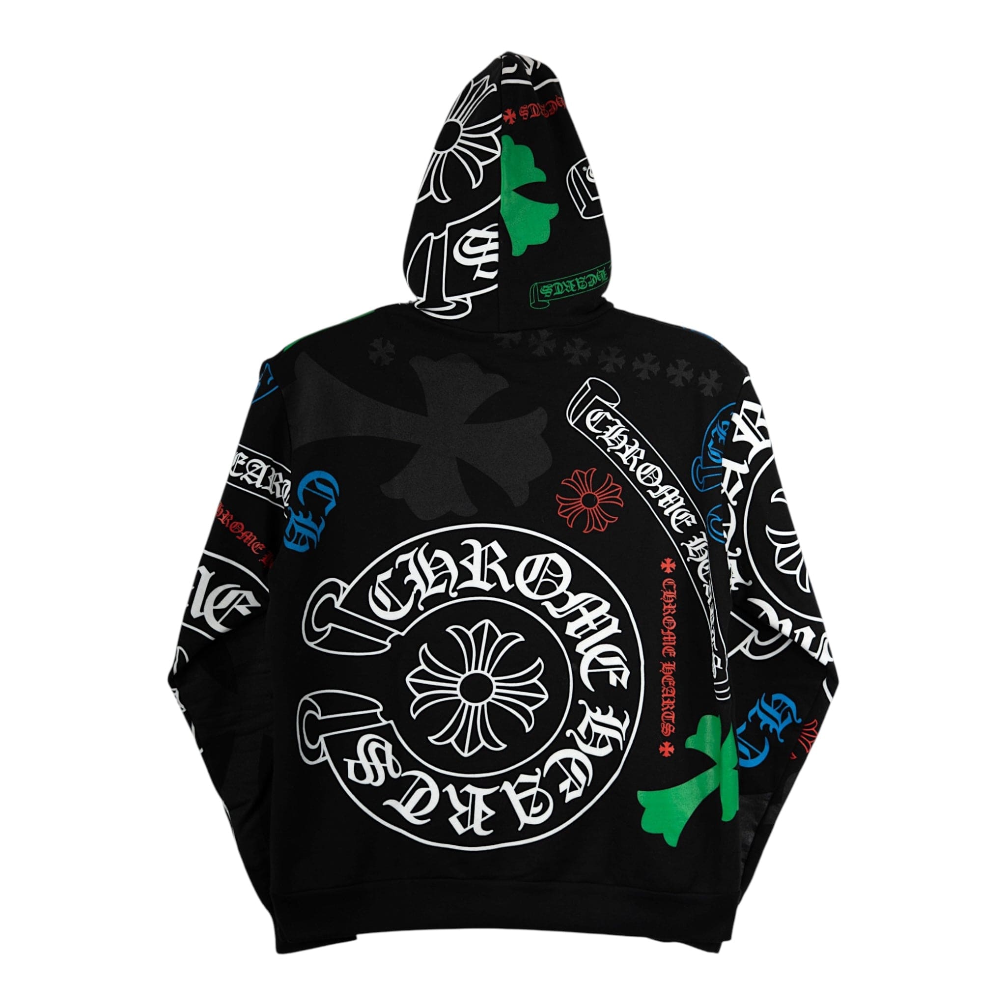 Chrome Hearts Stencil Logo Hooded Sweatshirt Black Multi