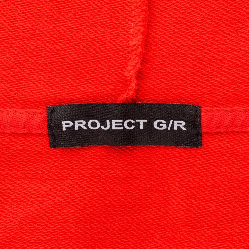 Project G/R Caffeine Parody Logo Hooded Sweatshirt Red White