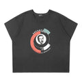 Enfants Riches Déprimés Snake Boy Logo Ribbed Short Sleeve Tee Shirt Faded Black Multi