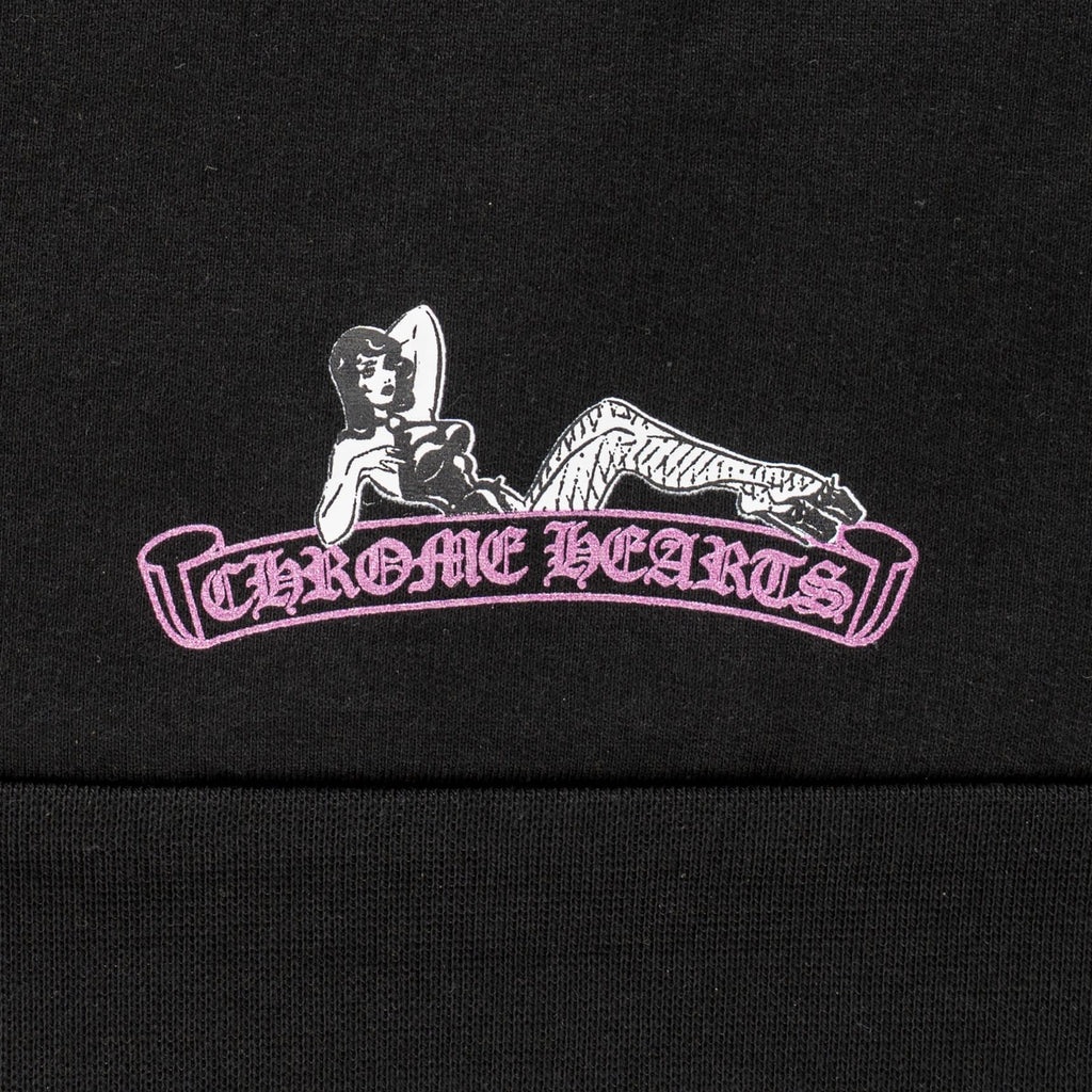 Chrome Hearts x Deadly Doll Online Exclusive Plus Logo Hooded Sweatshirt Black Pink Multi