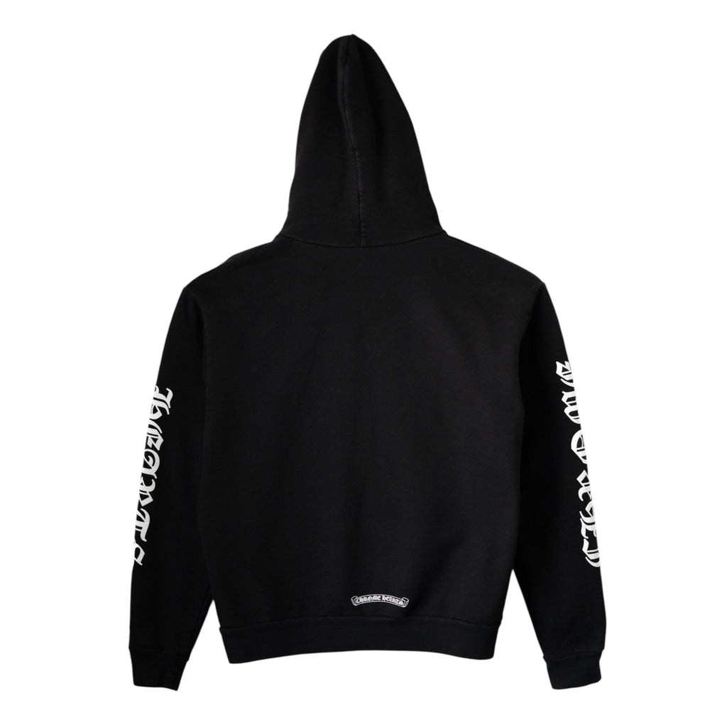 Chrome Hearts 1988 Vertical Logo Hooded Sweatshirt Black White