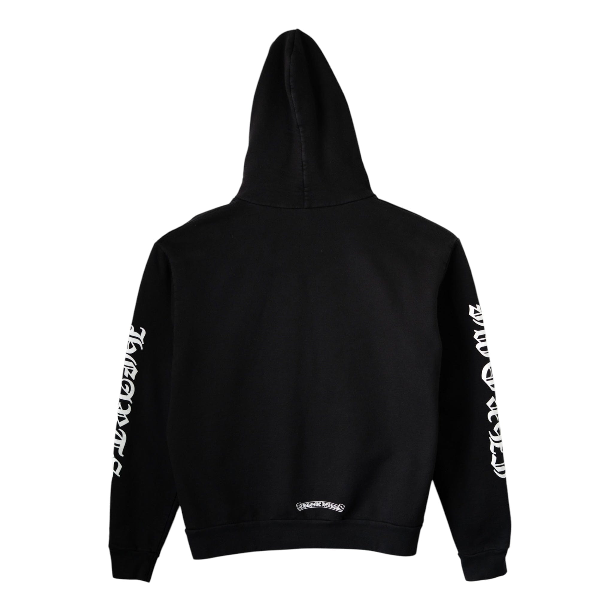 Chrome Hearts 1988 Vertical Logo Hooded Sweatshirt Black White