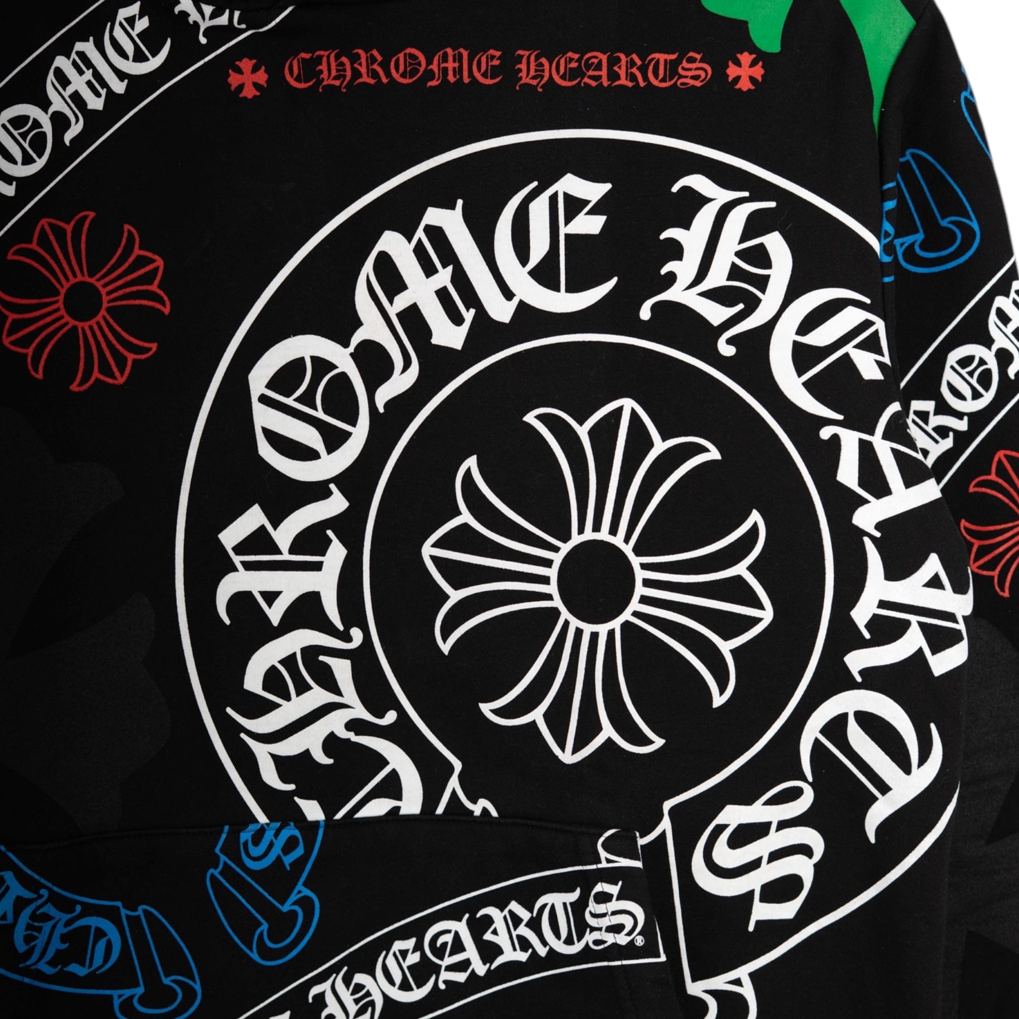 Chrome Hearts Stencil Logo Hooded Sweatshirt Black Multi
