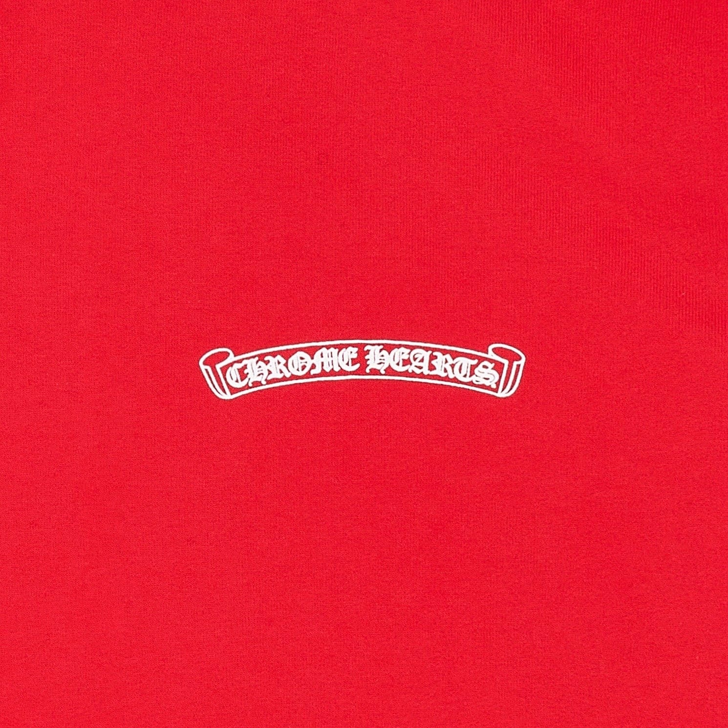 Chrome Hearts Scroll Logo Hooded Sweatshirt Red White