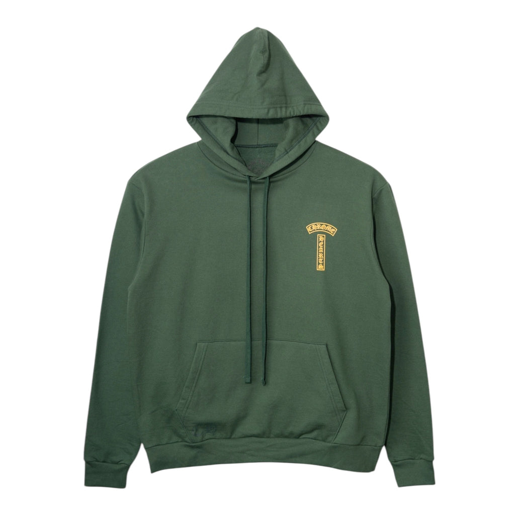 Chrome Hearts Shoulder Logo Hooded Sweatshirt Green Gold
