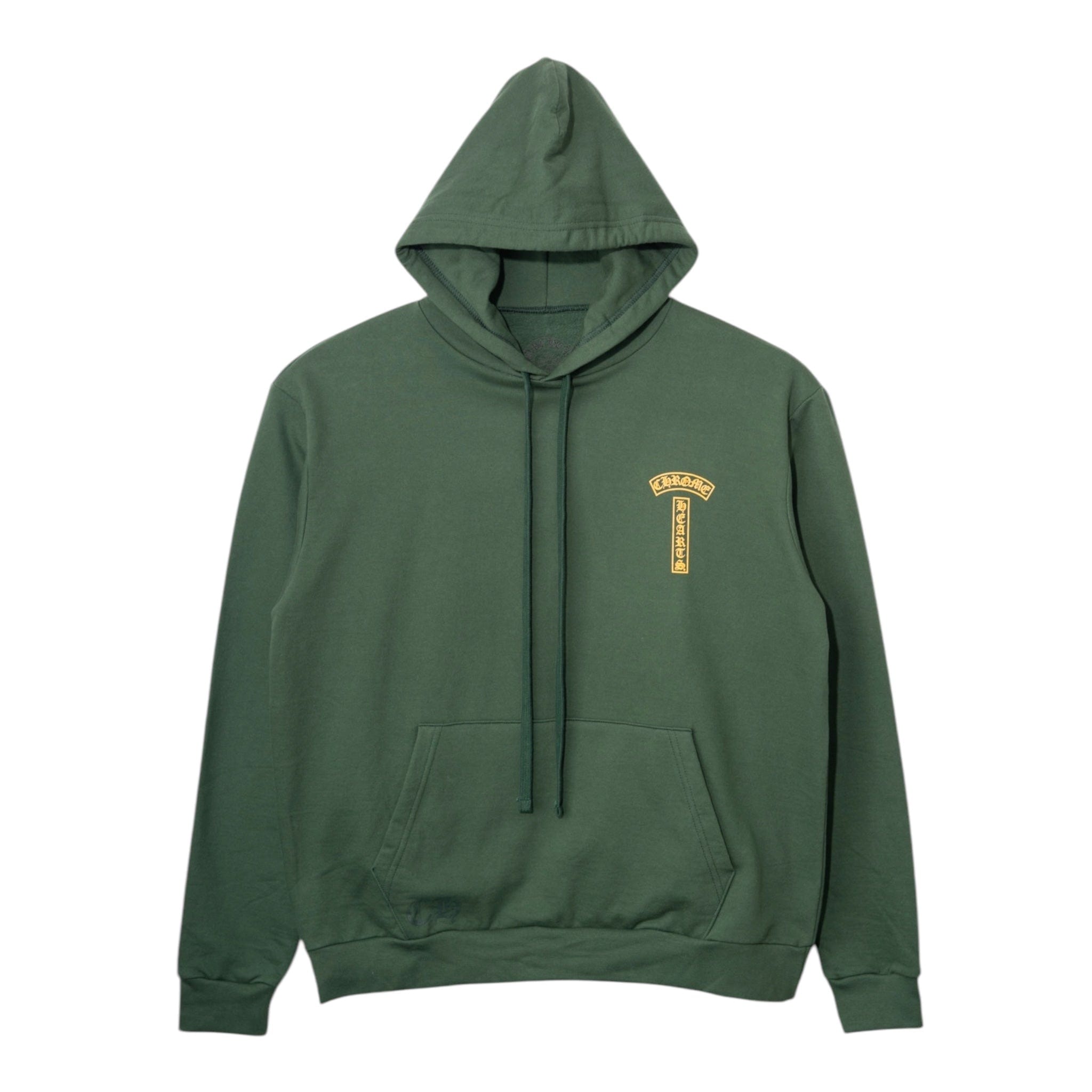 Chrome Hearts Shoulder Logo Hooded Sweatshirt Green Gold