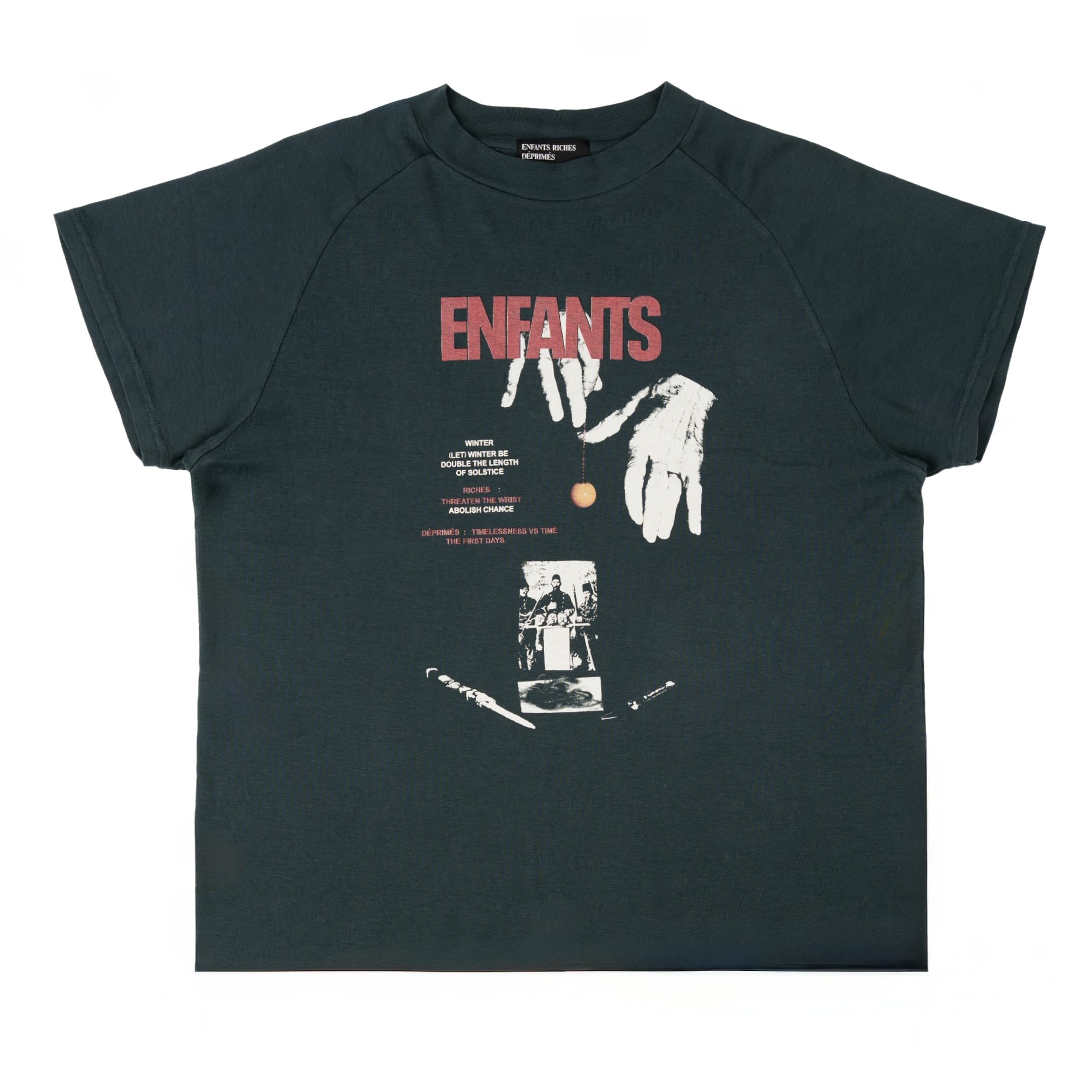 Enfants Riches Déprimés Double the Length of Solstice Short Sleeve Tee Shirt Green Multi