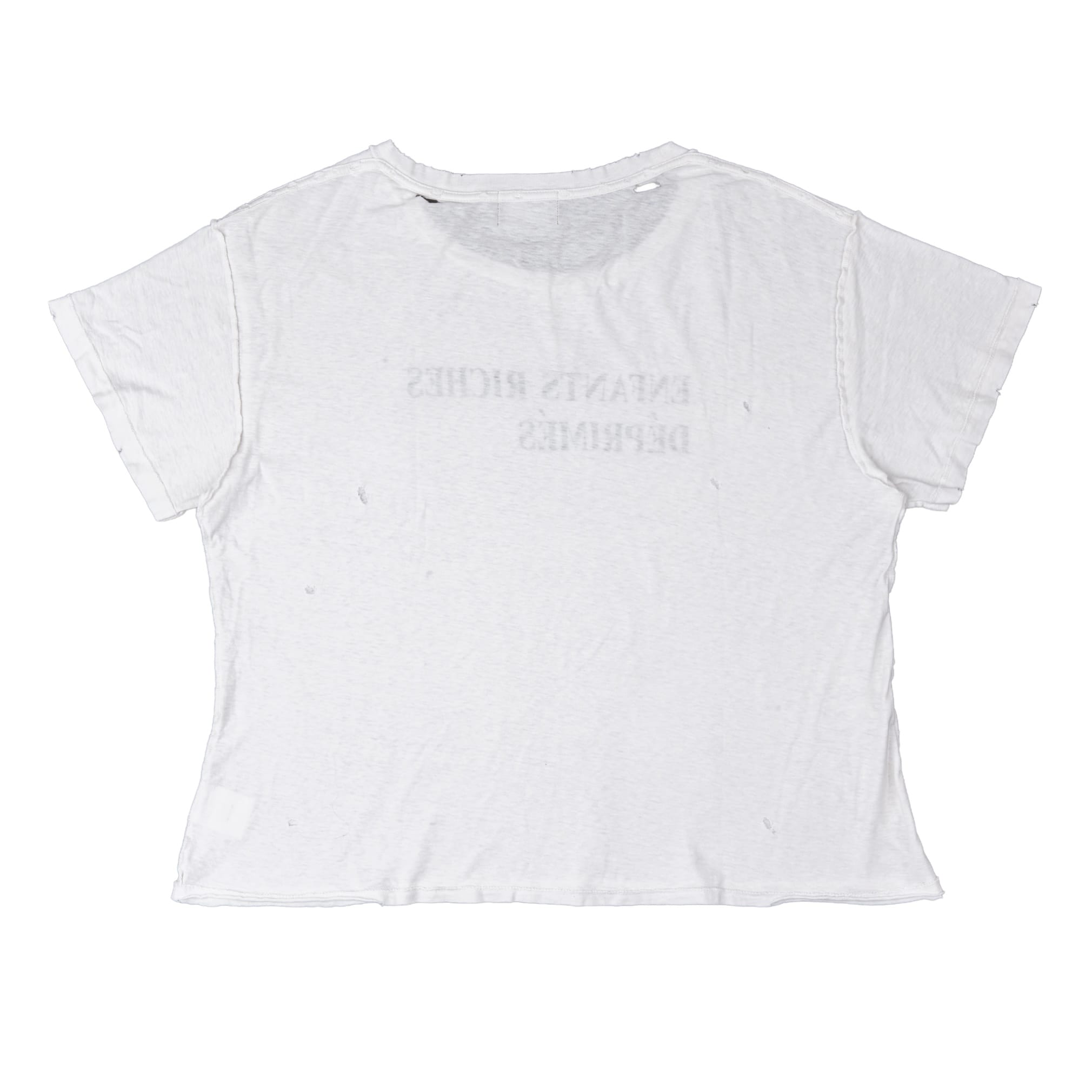 Enfants Riches Déprimés Classic Logo Short Sleeve Tee Shirt Faded White Black