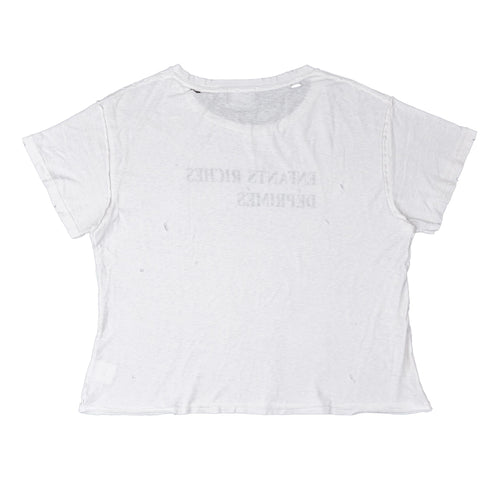 Enfants Riches Déprimés Classic Logo Short Sleeve Tee Shirt Faded White Black