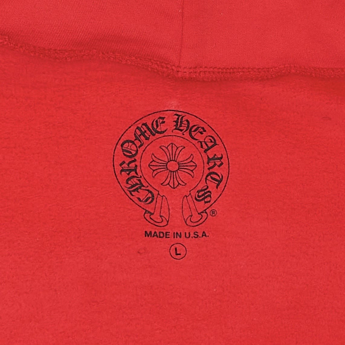 Chrome Hearts Scroll Logo Hooded Sweatshirt Red White