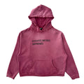 Enfants Riches Déprimés Thrashed Logo Hooded Sweatshirt Worn Burgundy Black