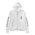 Chrome Hearts Vertical Logo Zip Up Hooded Sweatshirt White Black
