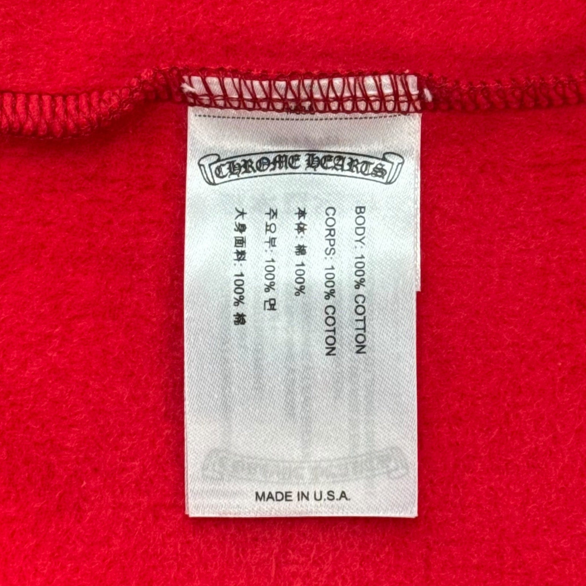 Chrome Hearts Scroll Logo Hooded Sweatshirt Red White