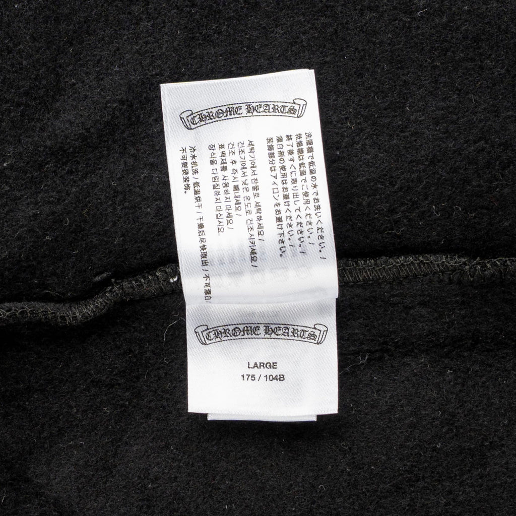 Chrome Hearts Scroll Logo Hooded Sweatshirt Black White