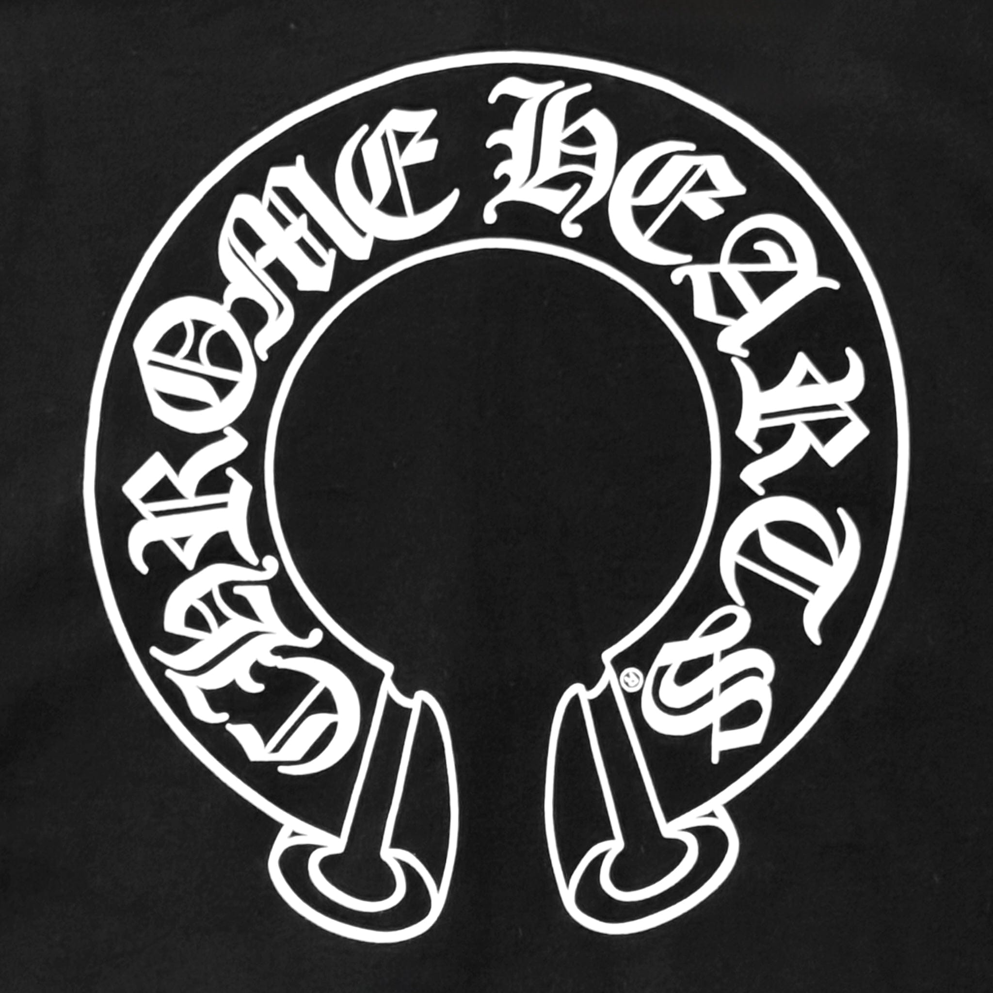 Chrome Hearts Horseshoe Floral Logo Zip Up Hooded Sweatshirt Black White (Thermal Lined)