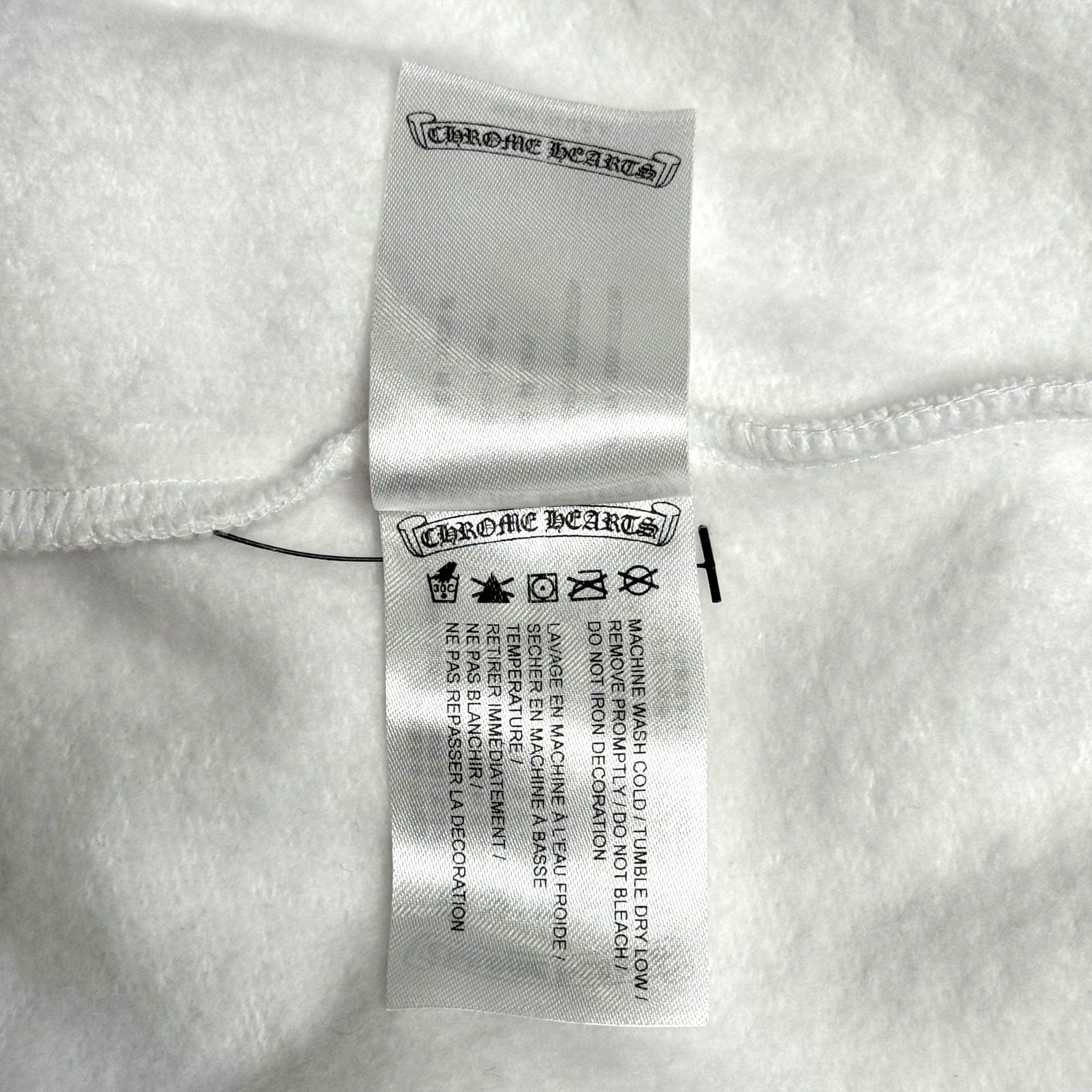 Chrome Hearts Horseshoe Floral Logo Hooded Sweatshirt White Pink