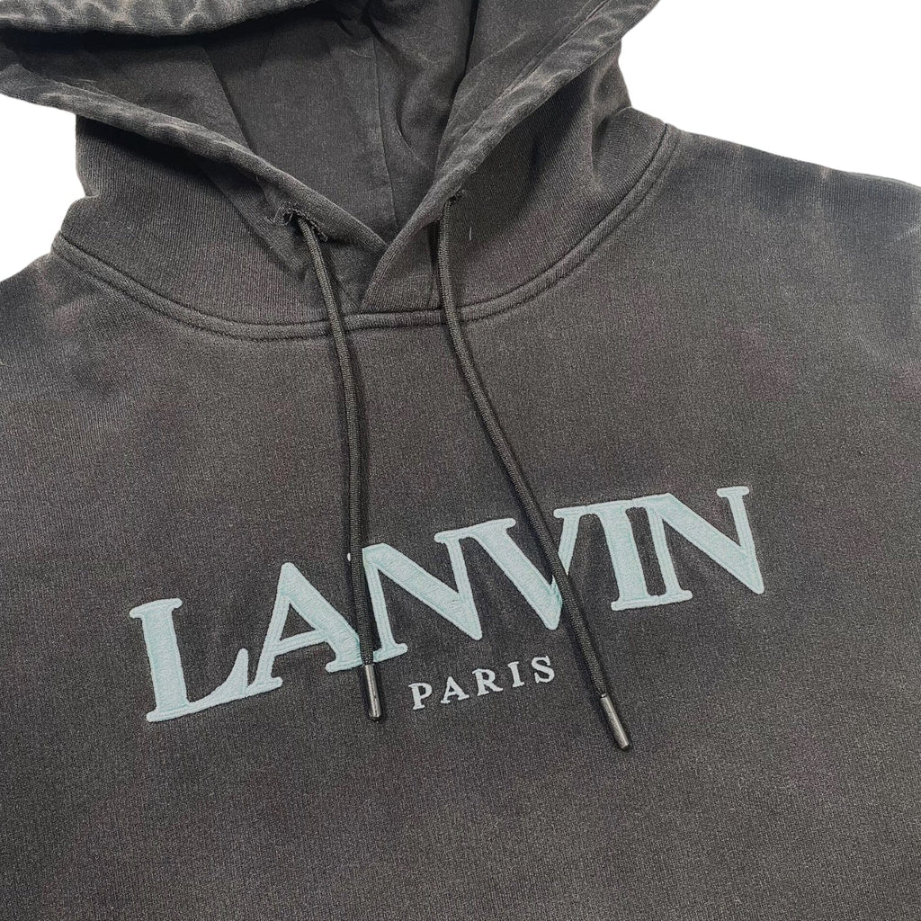 Lanvin x Gallery Department Logo Hooded Sweatshirt Faded Black Pre-Owned