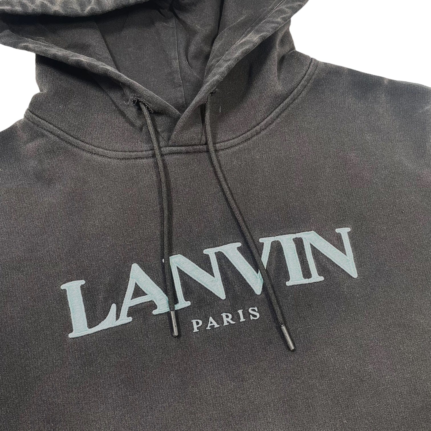 Lanvin x Gallery Department Logo Hooded Sweatshirt Faded Black Pre-Owned