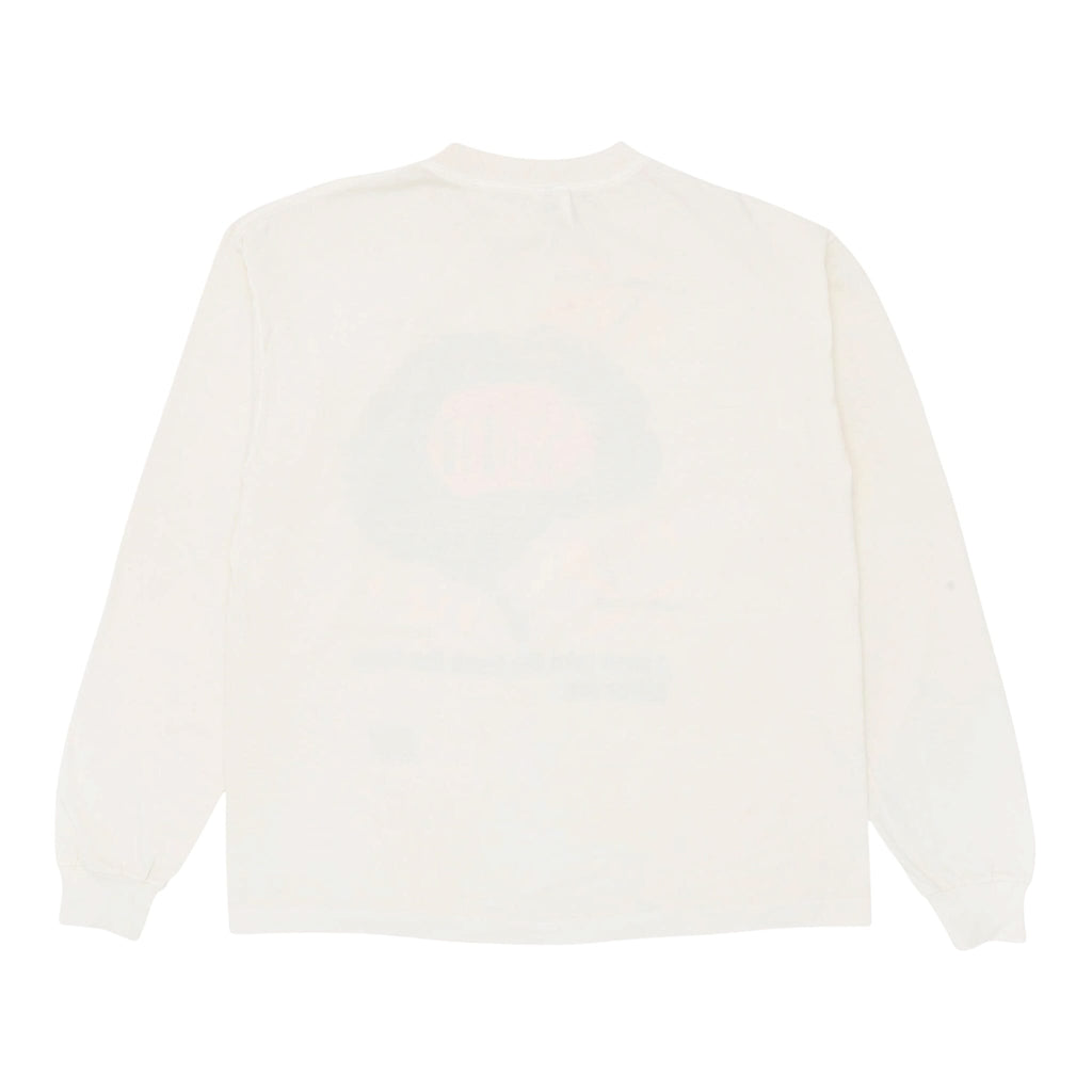 Saint Michael Brain Logo Long Sleeve Tee Shirt White Multi
