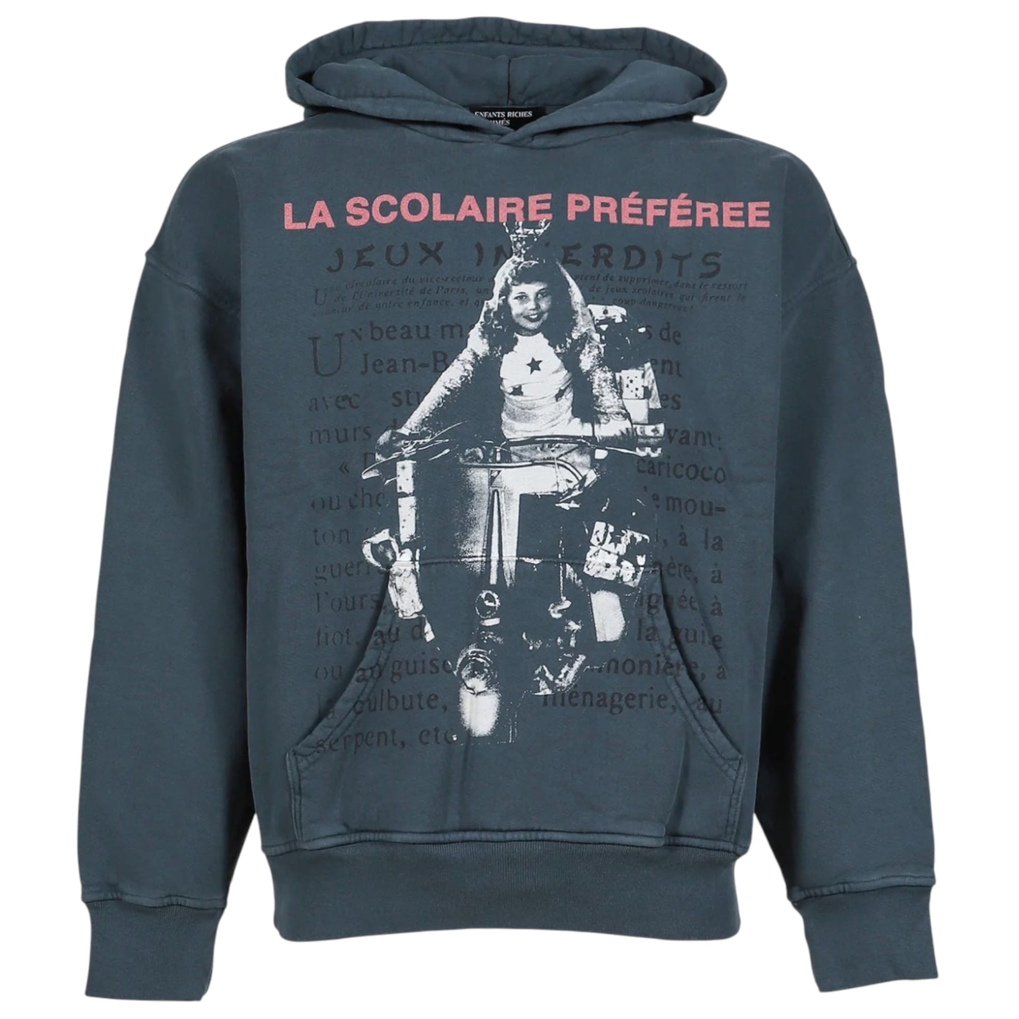 Enfants Riches Déprimés Favorite School Girl Hooded Sweatshirt Forest Green Pre-Owned