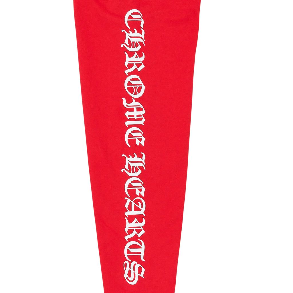 Chrome Hearts Scroll Logo Hooded Sweatshirt Red White