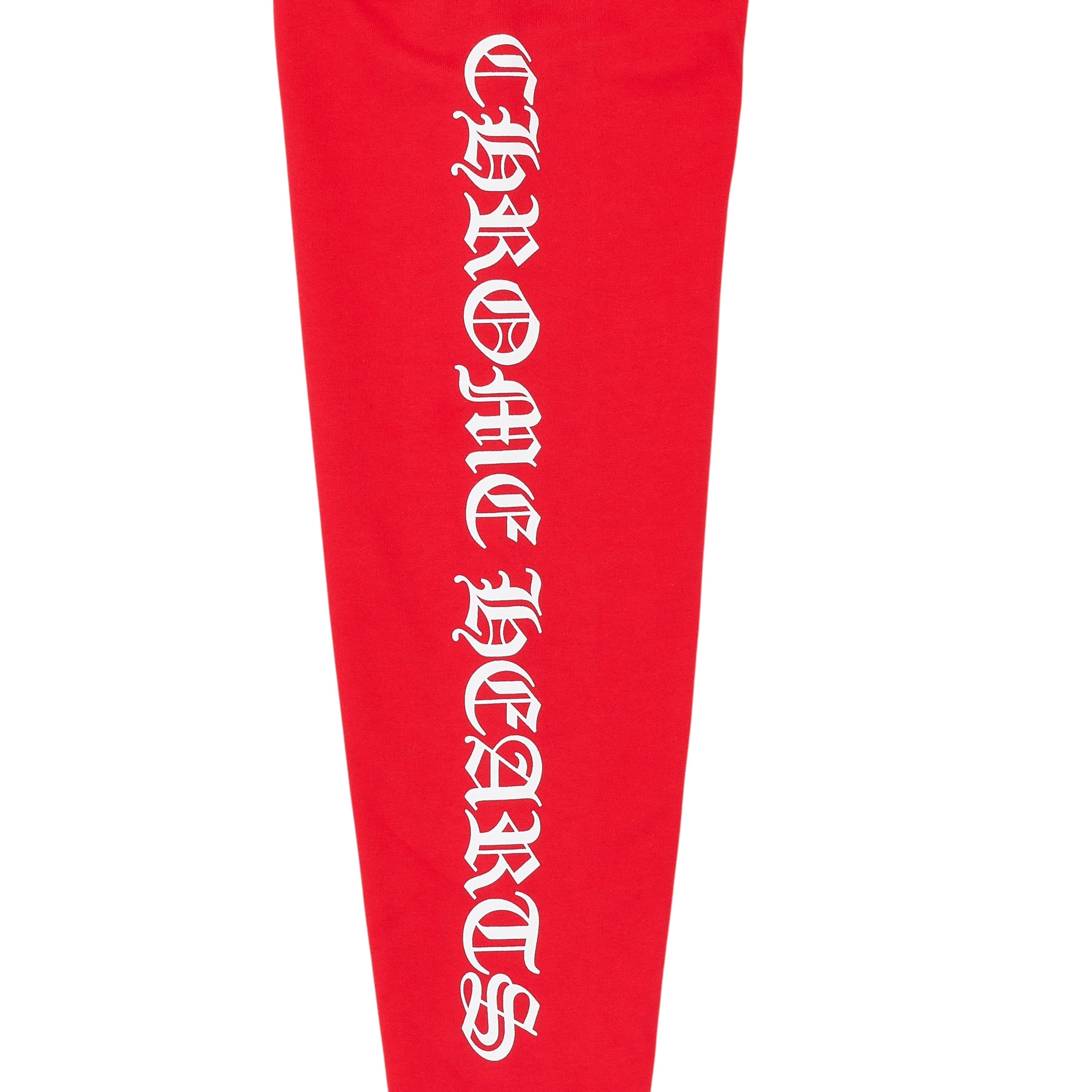 Chrome Hearts Scroll Logo Hooded Sweatshirt Red White