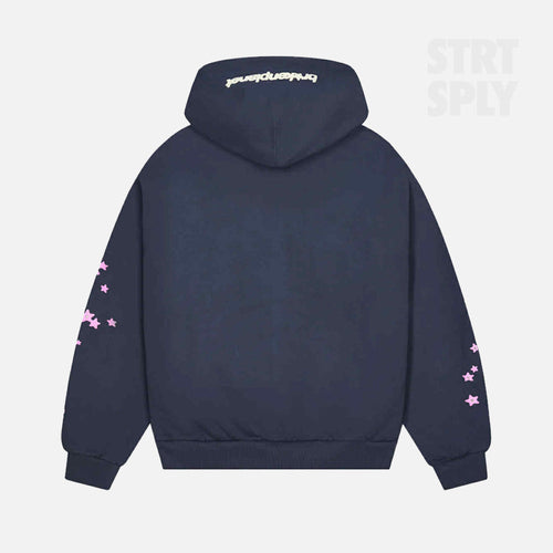 Broken Planet All The Stars Hoodie - Deep Navy / Pink