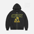 Corteiz RTW Lion Boxy Zip Hoodie - Black