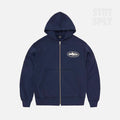 Corteiz RTW Island Puff Print Zip Hoodie - Navy
