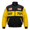 F1 Yellow Ferrari Embroidered Vintage Racing Jacket