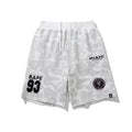 BAPE Style Miami "93" Camo Casual Shorts - White/Light Grey