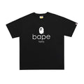 BAPE Style Minimalist Tokyo Logo Short-Sleeve Tee - Black