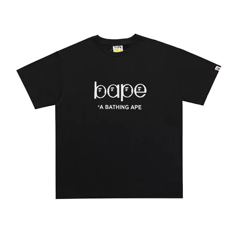 BAPE Style Lettering Logo Short-Sleeve Tee - Black