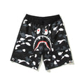 BAPE Style Camo Shark Casual Shorts - Black/Grey