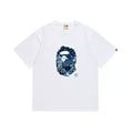 BAPE Style Winter Snow Scenery Ape Head Short-Sleeve Tee - White