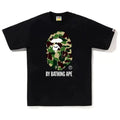 BAPE Style Camo Big Ape Head Short-Sleeve Tee - Black/Classic Green