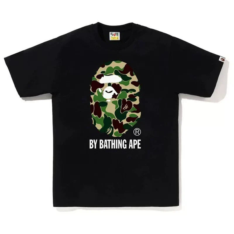 BAPE Style Camo Big Ape Head Short-Sleeve Tee - Black/Classic Green