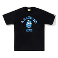 BAPE Style Camo Ape Head Arch Logo Short-Sleeve Tee - Black/Blue