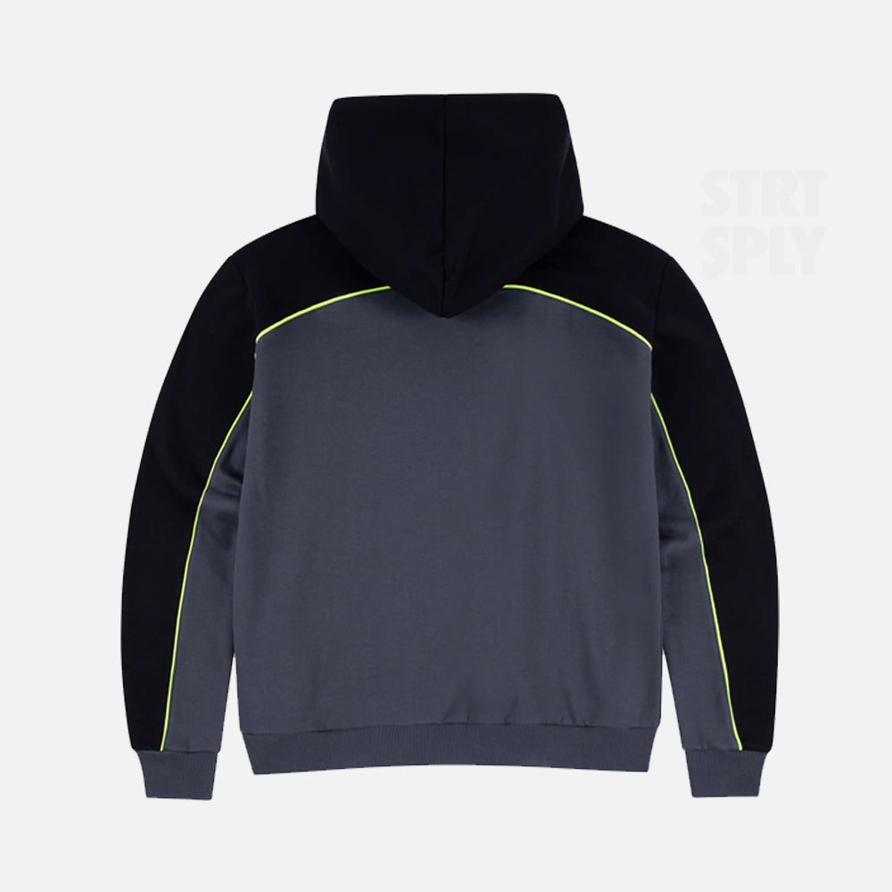 Syna World Team Pipe Hoodie - Black / Grey / Volt Green